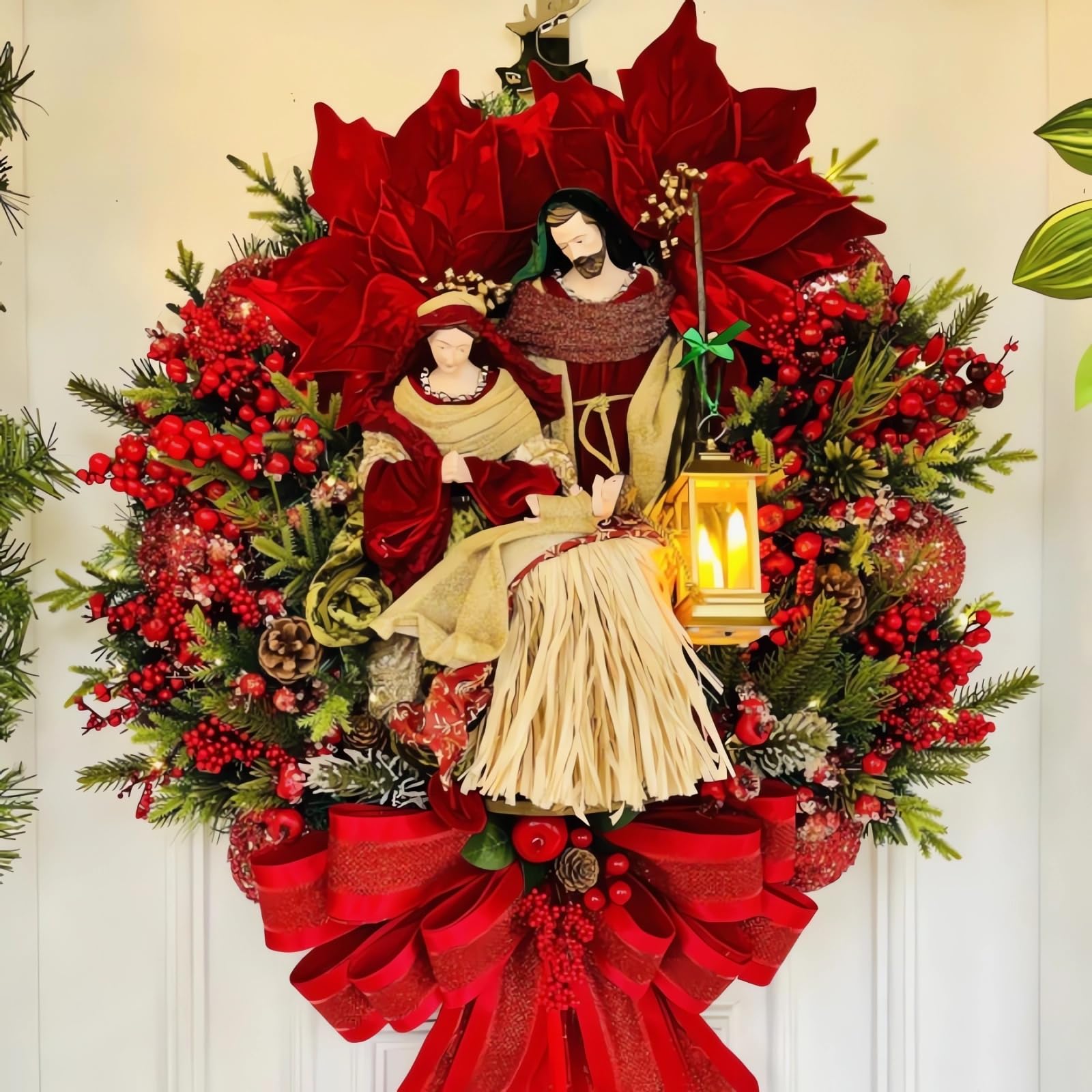 Amazon.com: Holy Family Wreath Decorations Large Christmas Front