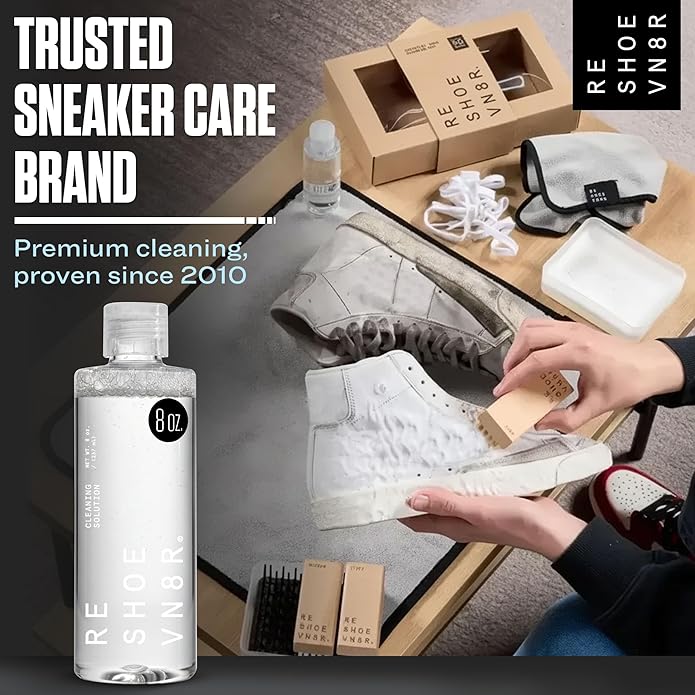 Limpiador de Zapatos RESHOEVN8R 8 oz - Kit para Calzado de Lona, Cuero, Malla, Gamuza miniatura 7