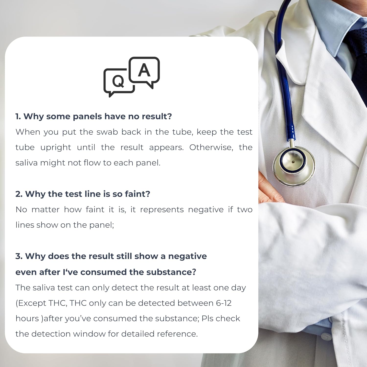 Prime Screen [25 Pack] 5 Panel Saliva Oral Fluid Test Kit, E&I Exempt for Workplace Employment and Insurance Testing (AMP, COC, MET, OPI, THC) - QODOA-256