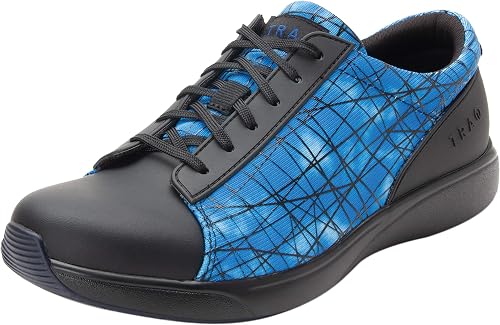 TRAQ by Alegria Qest Womens Smart Walking Shoe Intersection Blue 5 M US