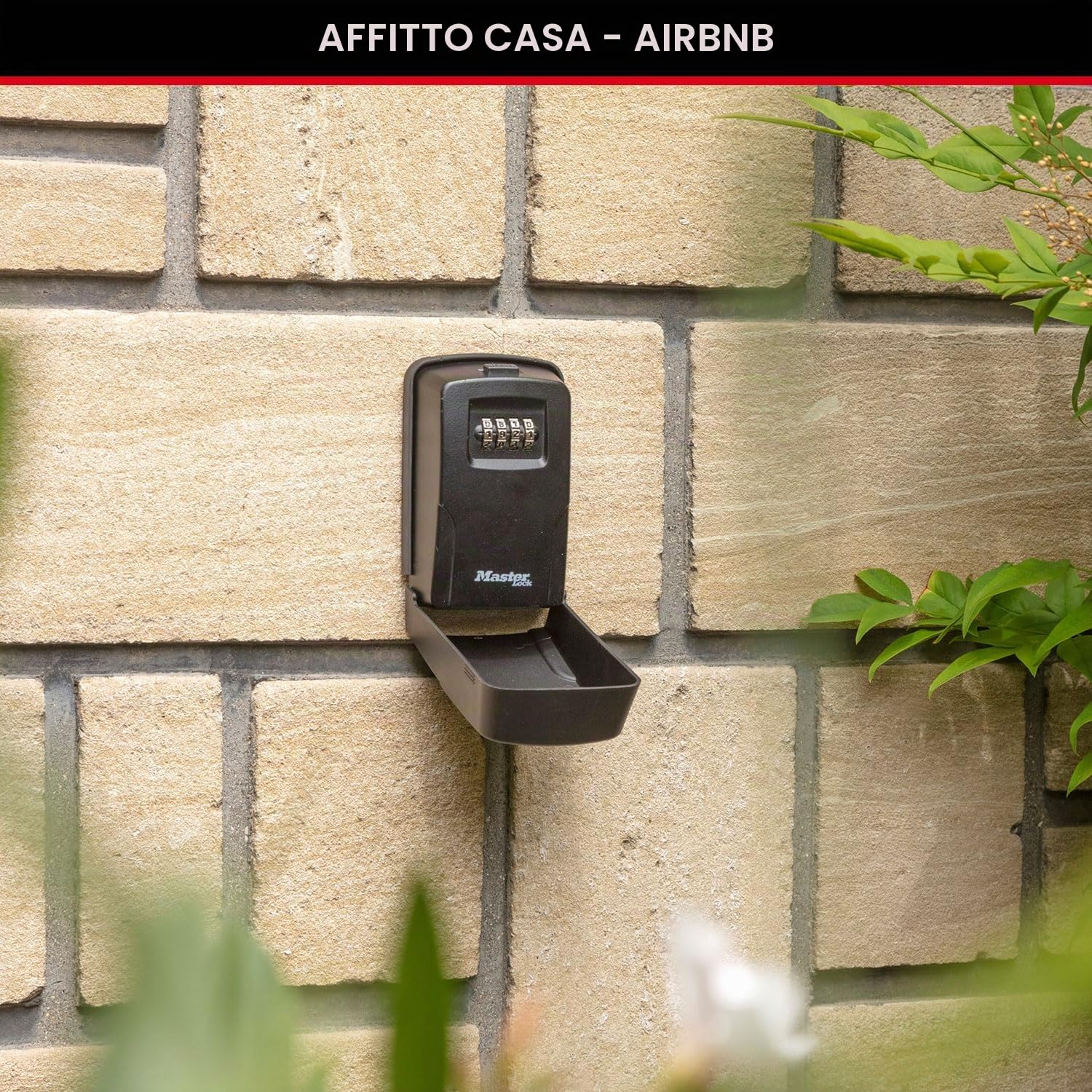 Cassetta portachiavi MASTER LOCK a parete, con copertura rimovibile, dimensioni medie, per esterni, kit di montaggio, per la casa, l’ufficio e la fabbrica 5430EURD