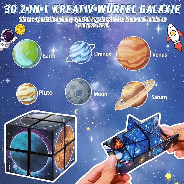 Spielzeug ab 7-8-9-10-11 Jahre Junge: Geschenke für 6-12 Jährige Jungen Mädchen Infinity Cube Zauberwurfel Spiele ab 8 9 10 Jahre Junge Geschenkideen Anti Stress Würfel IQ Puzzle für Kinder Erwachsene - 5