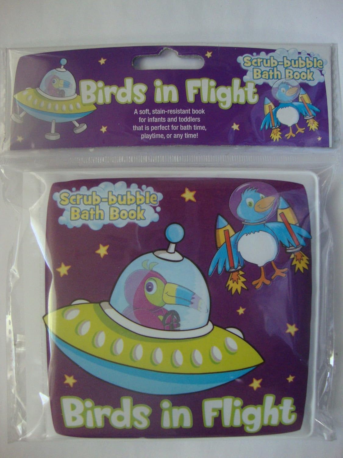 ' BIRDS IN FLIGHT ' Scrub Bubble Bath Book, Infant, Educational, Fun