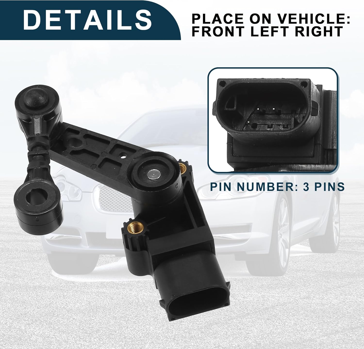 Air Suspension Ride Height Level Sensor for Jaguar XF No.C2D23151 | Front Left Right Height Level Sensor for Jaguar XJ 1 Pc