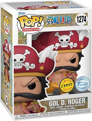 Miniatura 2 de Funko Pop! Animación One Piece - GOL D. Roger Chase Versión Vinilo Multicolor Figura Exclusiva (Chase)