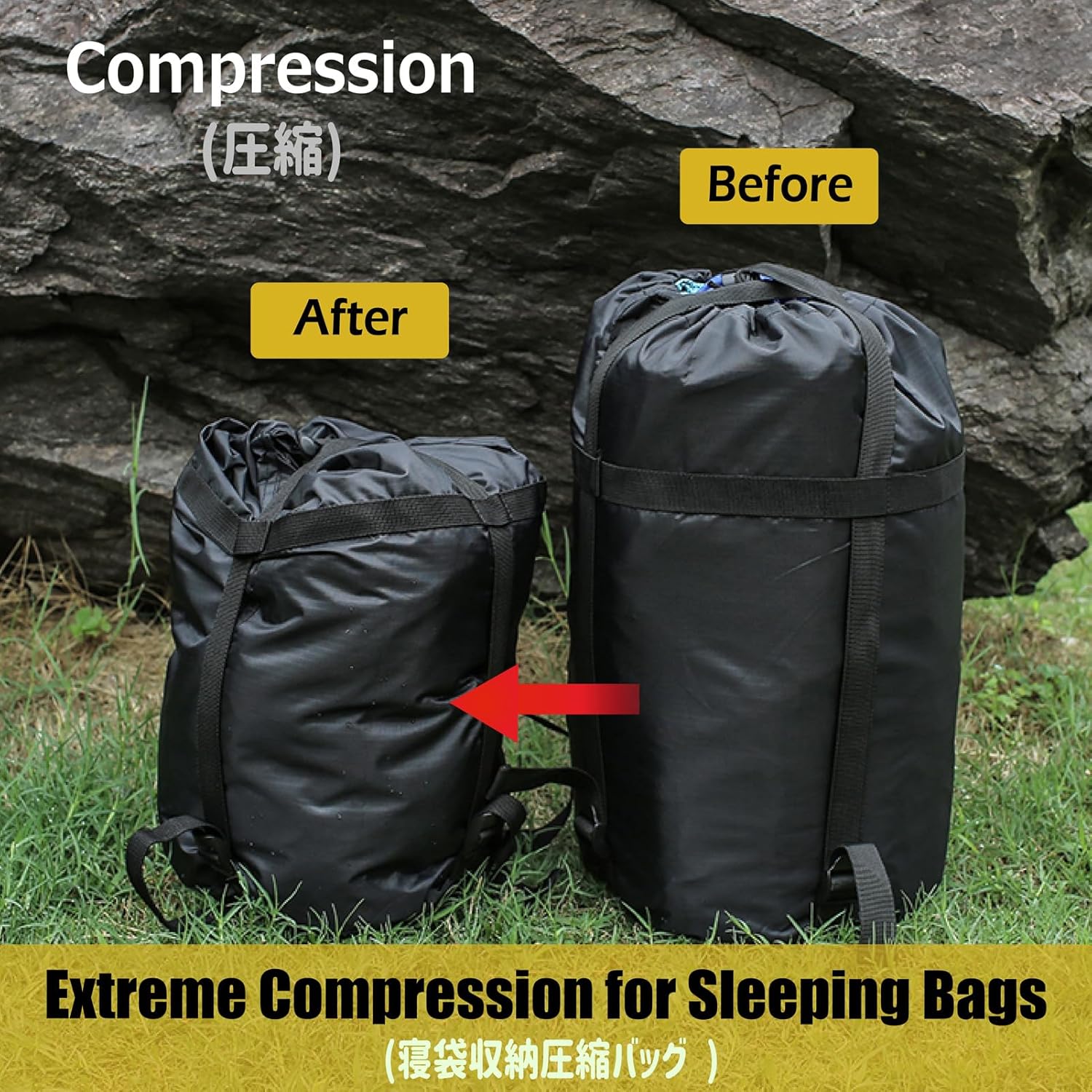 Azarxis Compression Stuff Sack Water-Resistant Ultralight Sleeping Bag Storage Bag Space Saving Gear for Traveling Camping Hiking Backpacking - Image 5