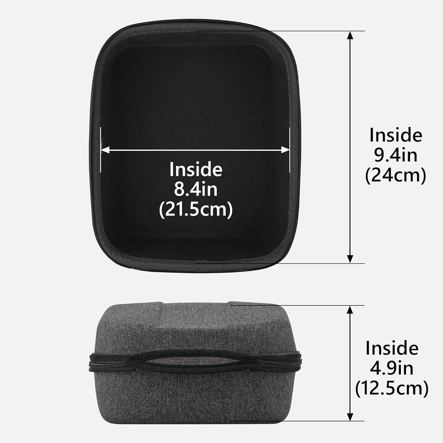 Geekria Shield Case for Large-Sized Over-Ear Headphones, Replacement Protective Hard Shell Travel Carrying Bag, Compatible with Corsair HS70 PRO, Virtuoso Pro, AKG K271 MKII Case (Dark Grey)