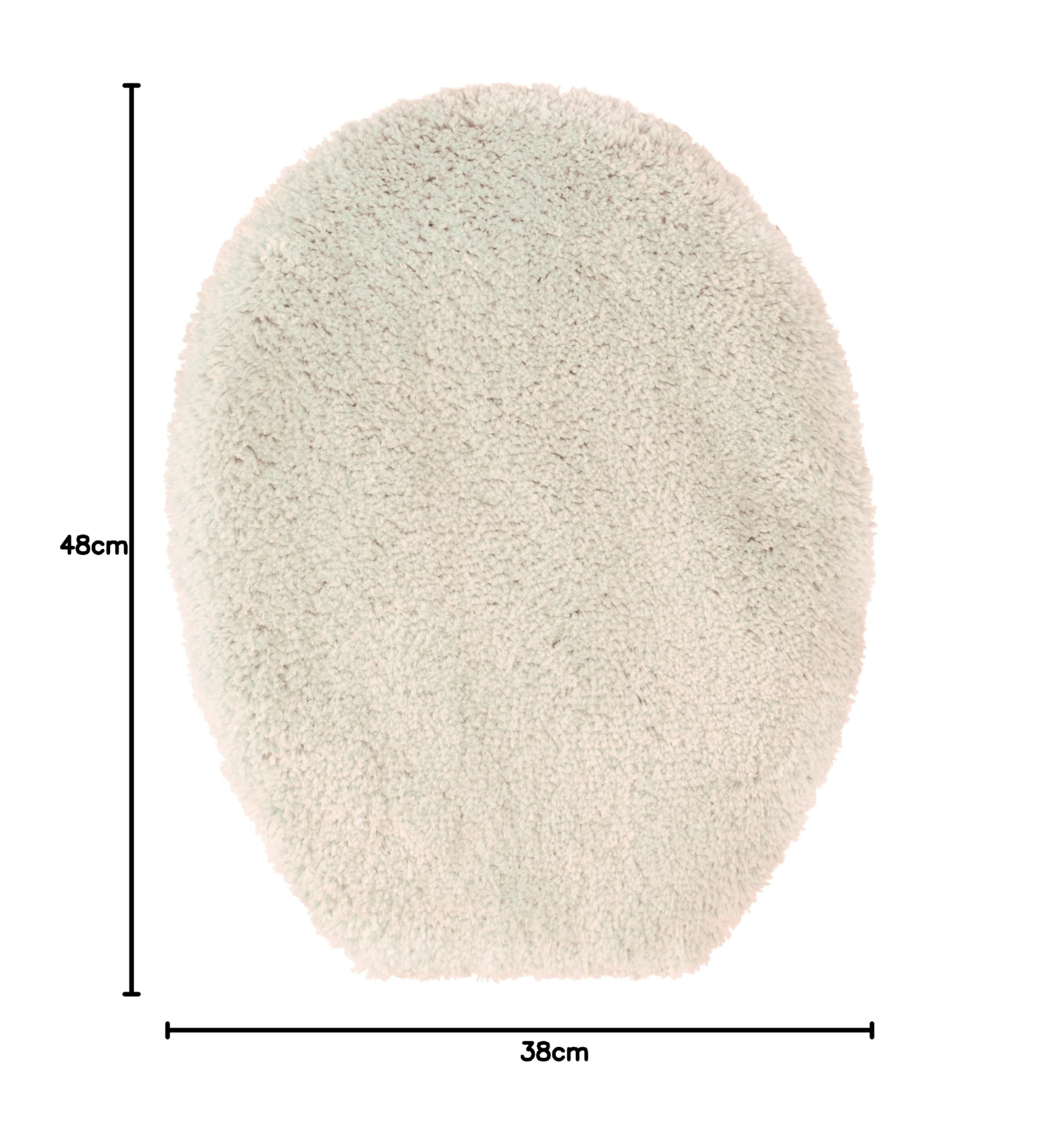 Brandsseller Lot de 2 tapis de WC avec découpe 45 x 50 cm, housse pour abattant de WC 38 x 48 cm en microfibre douce antidérapante - Vert