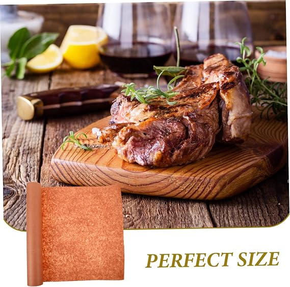 1 Roll Butcher Paper Portable Non Sticky Bbq Baking Paper Heat Resistant Oilproof for Grilling Smoking and Meal Prep Roll for Home Outdoor Use