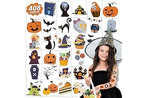 EMOME 408 Sheets Halloween Lip Tattoo Stickers