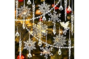 DomeStar 27 Clear Snowflake Ornaments