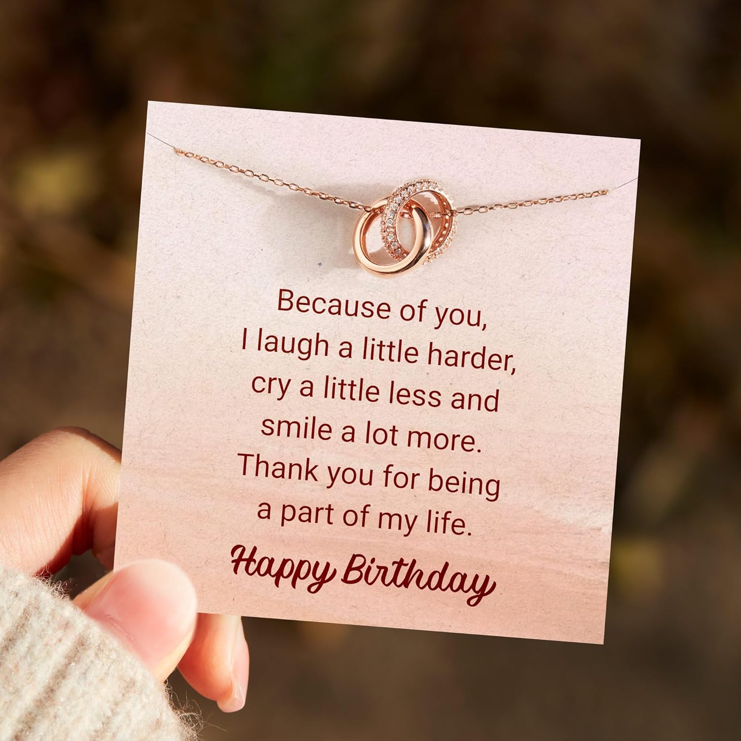 STORYJEWELLERY Happy Birthday Necklace for Women, Sterling Silver Necklace, 40th 50th 60th 70th Womens Birthday Gifts for Sister Friend and Coworker, 925 Sterling Silver Jewelry for Her image 7 of 7 B0D9Q3G9MZ
