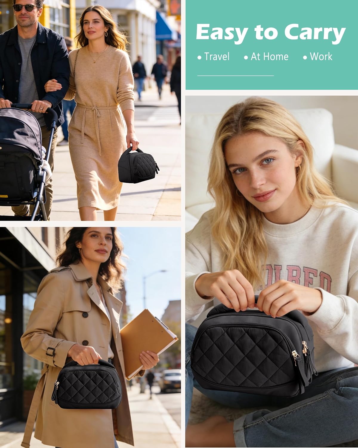 Wearable Breast Pump Bag Compatible with Momcozy, Medela and Eufy Pumps, Portable Pumping Bag with Handle for Work, Travel, and Family Use, Black - Image 7