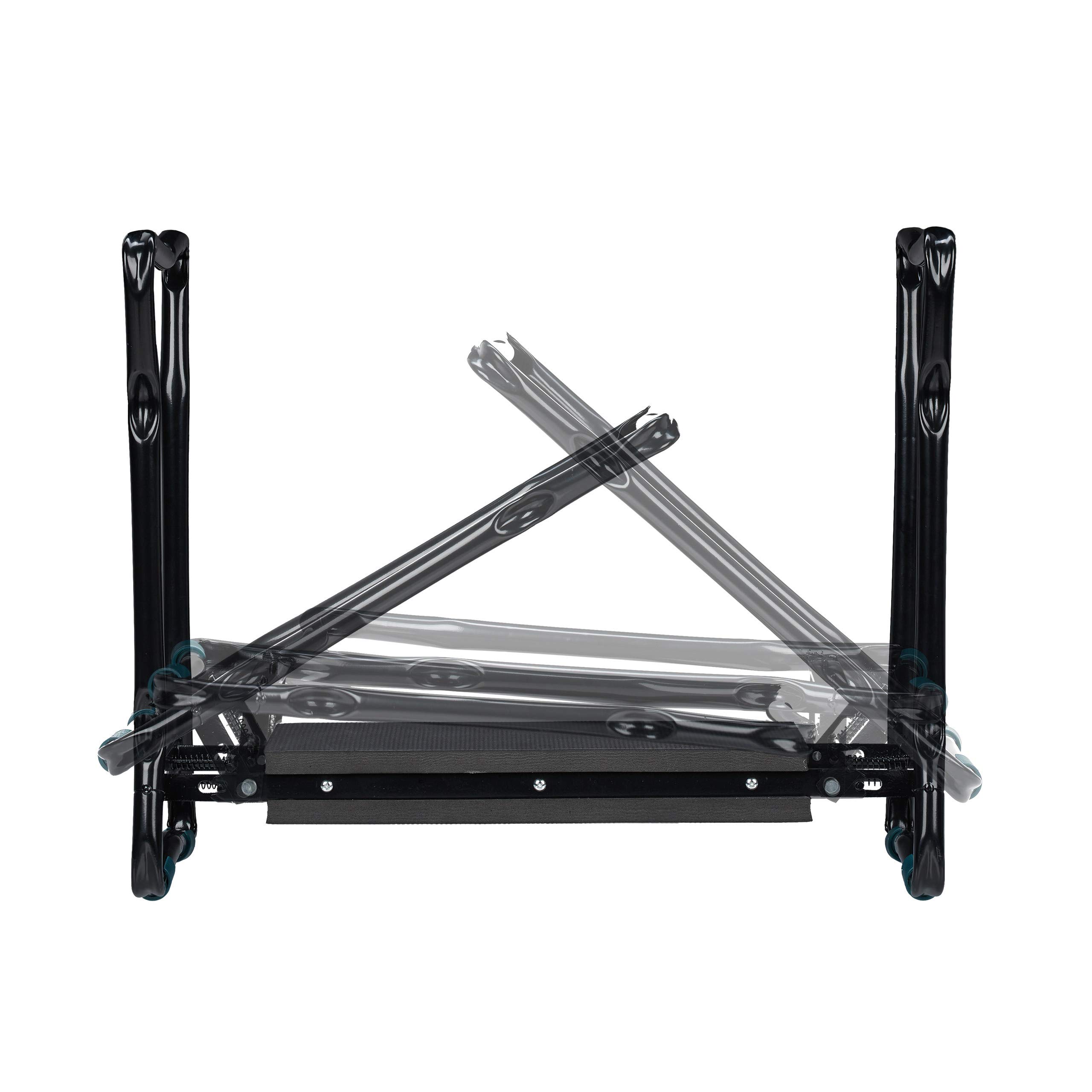 Relaxdays Agenouilloir pour jardinage, banc pliable genoux, jusqu’à 150 kg, 2 sacs, rembourré, 50x60x27,5 cm, noir