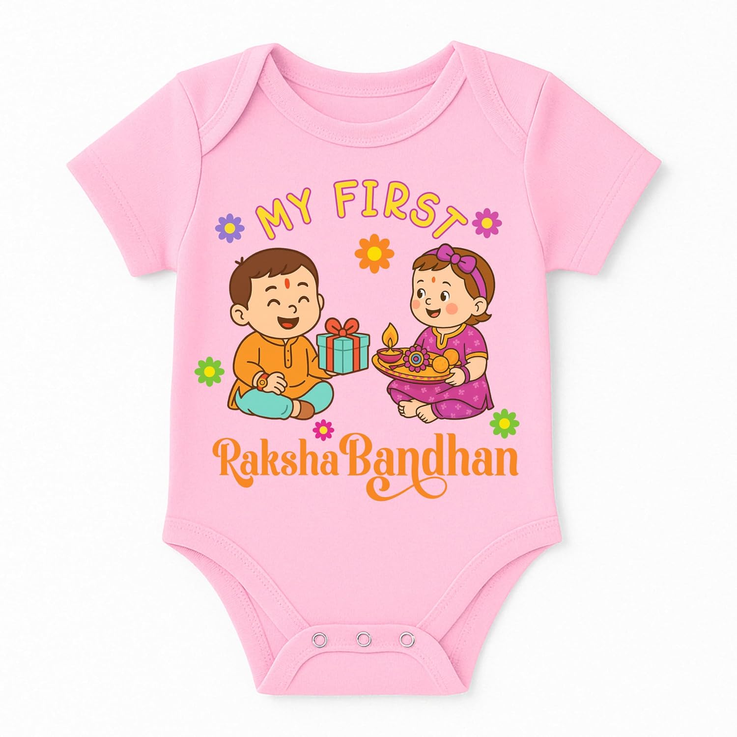 Lillypupp My First Rakshabandhan Baby Romper for Girls/Boys | Cotton Bodysuit with ' My First Rakshabandhan' Quote | Raksh... - Review, Price and Buying Guide