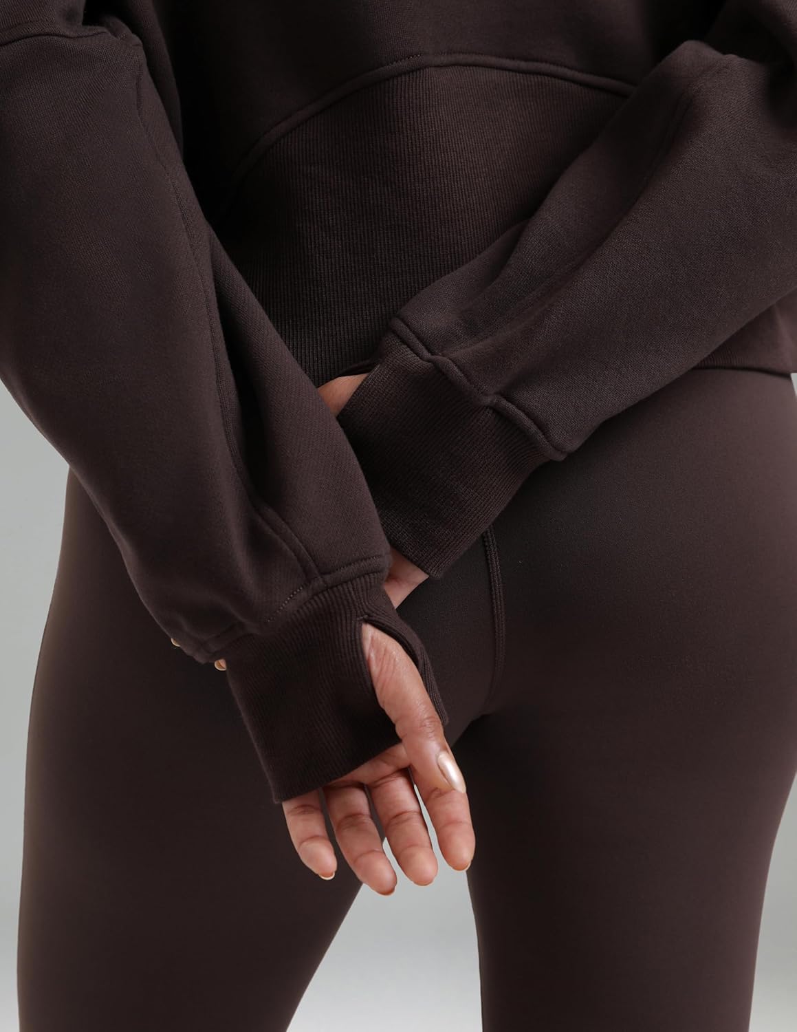 Colorfulkoala Women's Fleece Lined Oversized Hoodies Full-Zip Casual Workout Sweatshirts with Thumb Holes - Image 5