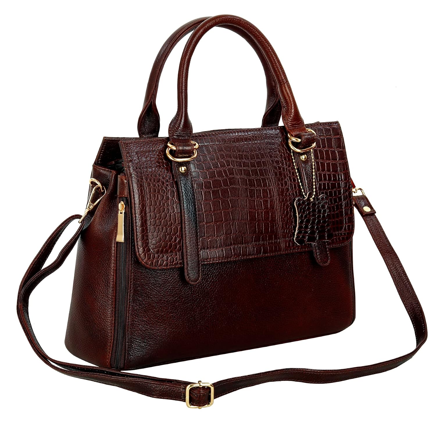 HYATT Leather Accessories Natural Leather Top-Handle satchel Tote Ladies Handbags & Shoulder Sling Bags For Women Office B... - Review, Price and Buying Guide