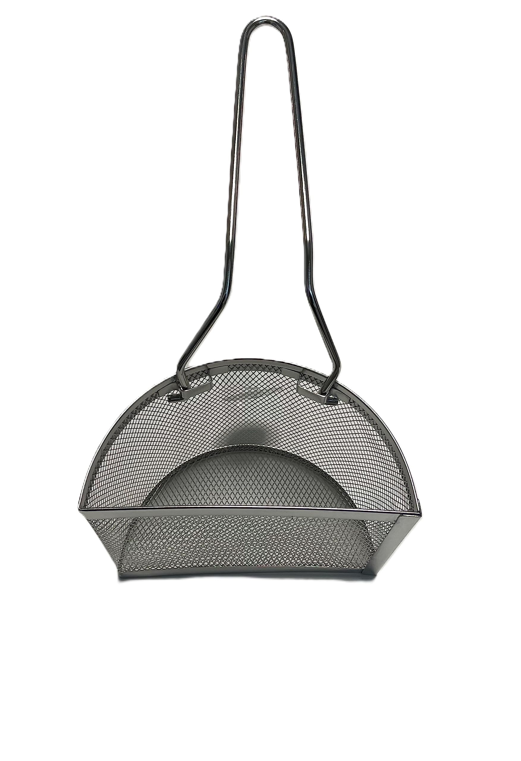 Homely Divisore per Cottura Pasta con Manico a Molla Rimovibile - Acciaio Inox, Colore Argento – Cestello per Pasta Separata - Cottura di Due Tipi di Pasta Contemporaneamente - Facilmente Lavabile