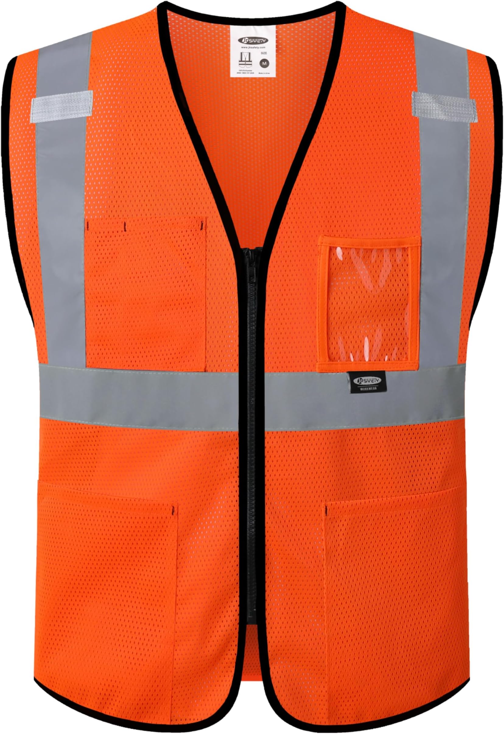 Safety Vest for Men Women Hi Vis Construction Vest with Pockets Class 2 High Visibility Meet ANSI Standard
