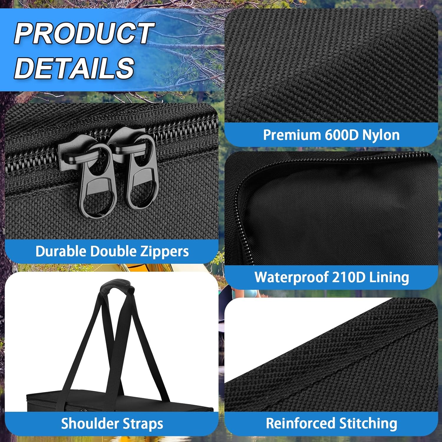 Xxerciz Carry Bag Compatible with King Koil Twin/Queen Air Mattress, Heavy Duty Camping Air Mattresses Storage Bag with Straps, Foldable and Dustproof, Portable Carry Case for Outdoor Travel Camping