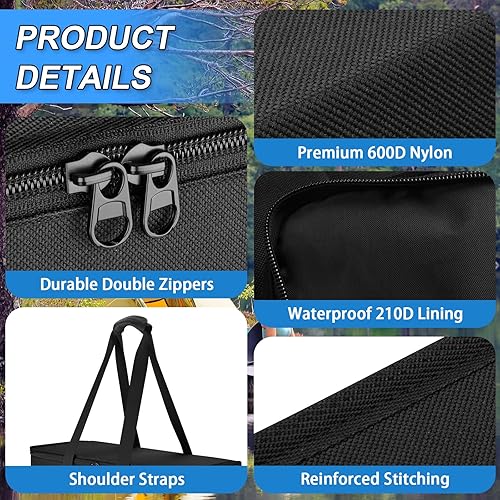 Miniatura 4 de Xxerciz Bolsa de transporte para colchón de aire King Koil TwinQueen, colchones de aire de camping resistente, bolsa de almacenamiento con correas,