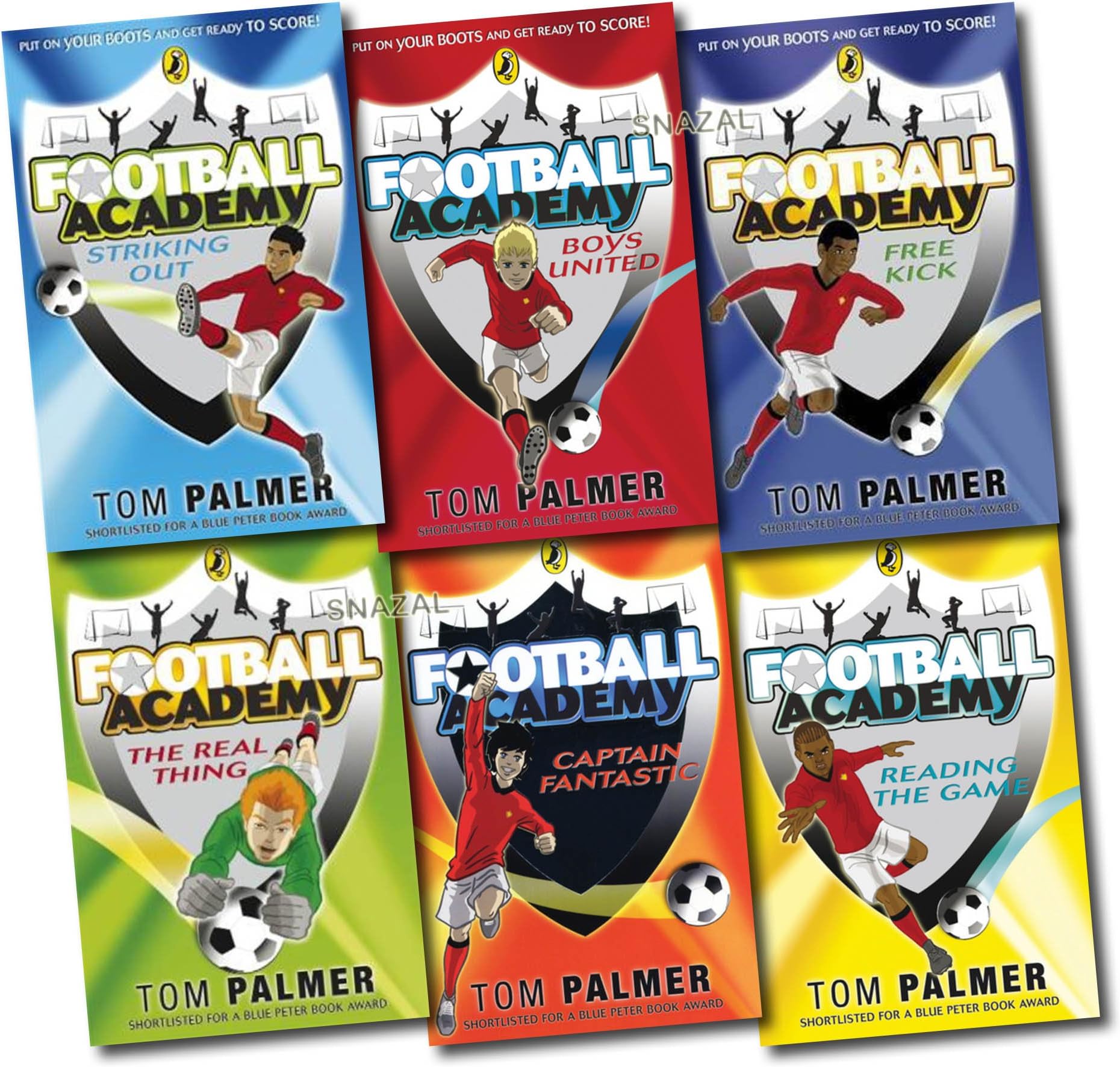 Football Academy Pack, 6 books Collection, (Captain Fantastic; Free Kick; Boys United; Reading The Game; Striking Out; The Real Thing)