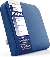 Vista 9 de Almohada para asiento extragrande para personas con sobrepeso ComfySure, con espuma viscoelástica, para silla de ruedas, oficina o coche, en gris