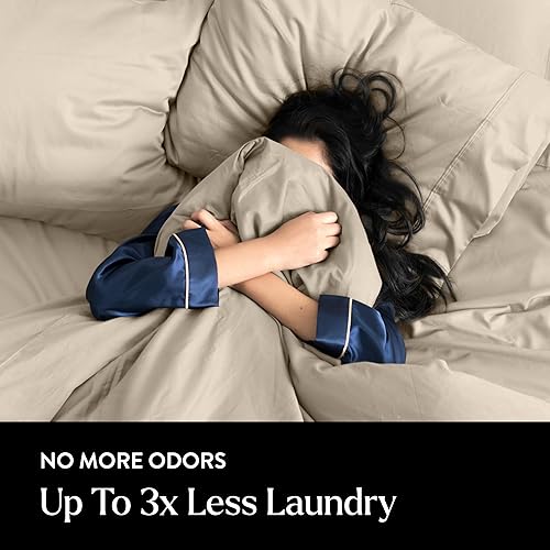 Miniatura 7 de Miracle Made Luxe - Fundas de almohada termorreguladoras, paquete de 2 unidades, color piedra, KingCalil King, Miracle Clean & Cool, tela de lyocell