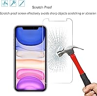 Vista 5 de Ailun Paquete de 2 protectores de pantalla compatibles con iPhone 11 [6.1 pulgadas] + 2 protectores de lente de cámara, película de vidrio templado