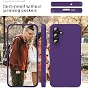 YATWIN Silicone Back Case for Samsung Galaxy A55, Soft-Touch Phone Back Cover for Samsung Galaxy A55 - Purple gallery image
