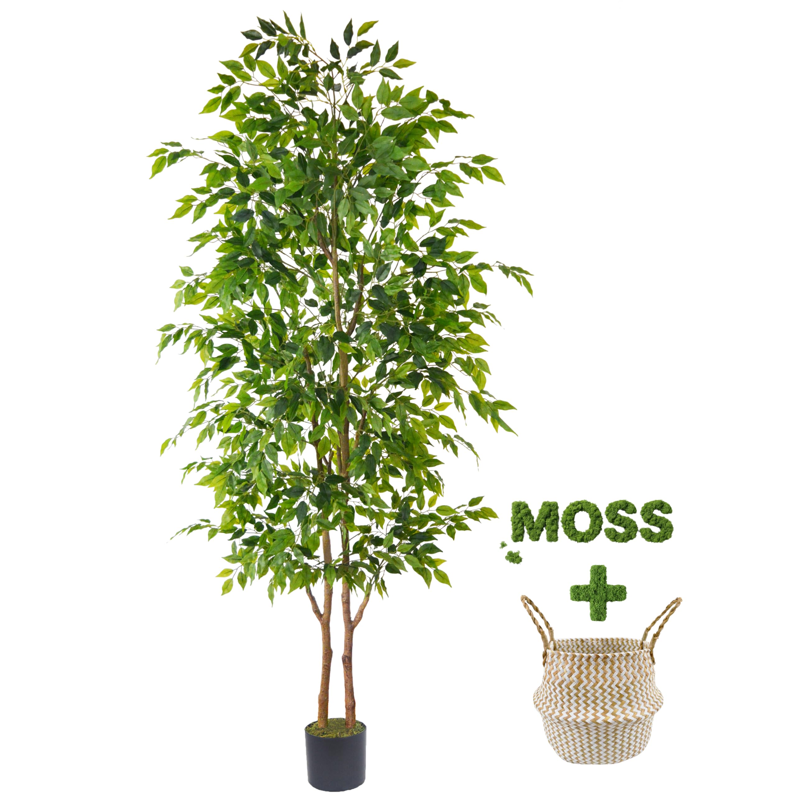 Warmplants 8ft Artificial Ficus Tree