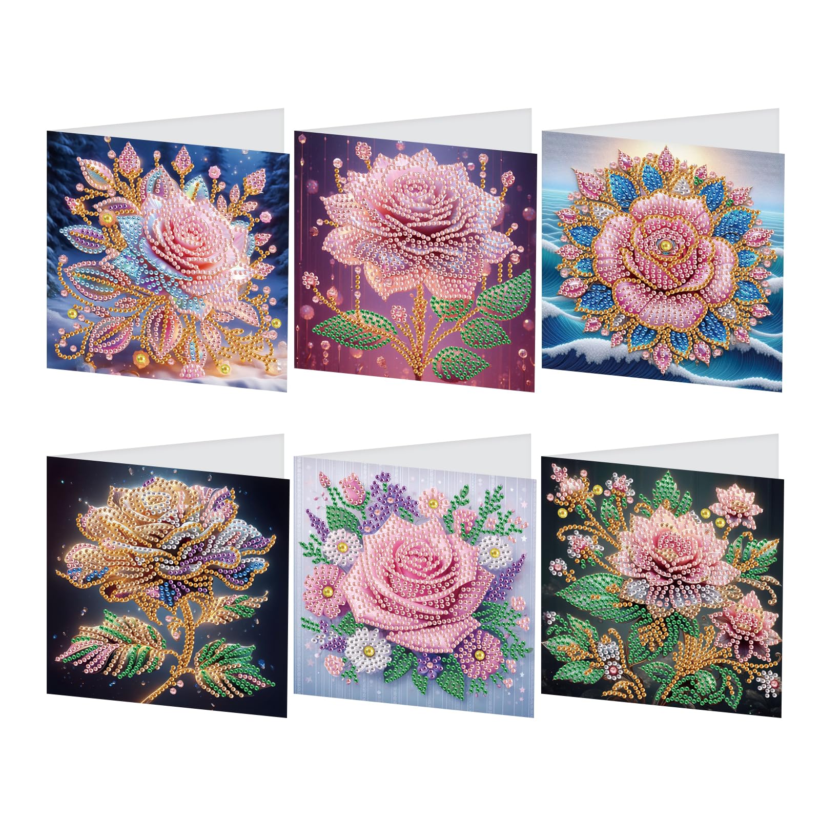Diamond Painting Wenskaarten Set Familie (8 kaarten) - Shop nu