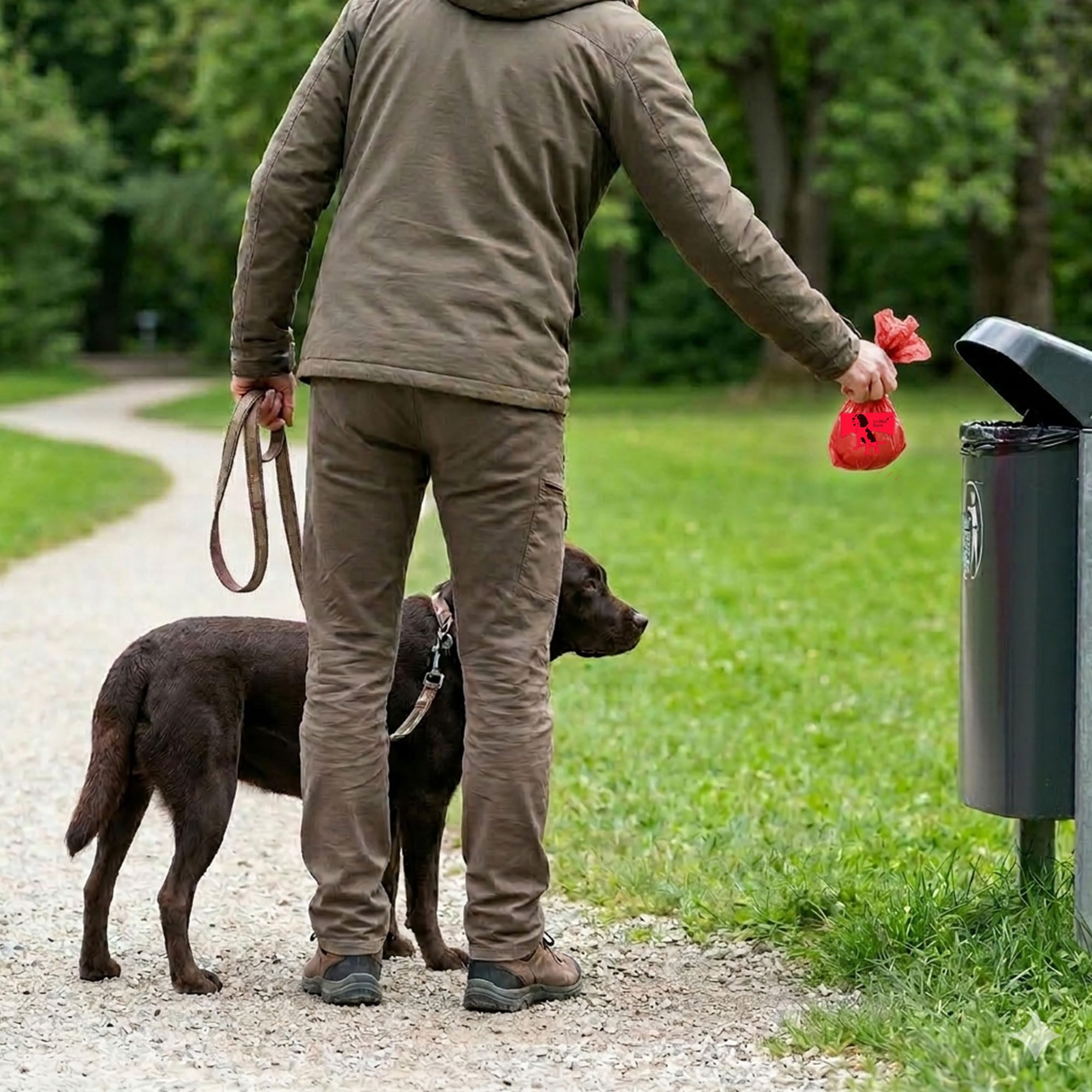 bioMat Lot de 2 500 sacs à déjections canines en polyéthylène haute densité, Rouge, Fabriqué dans l'UE