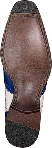 Miniatura 5 de Bolano Elwyn, Zapatos de vestir para hombre - Oxford y Wingtip - Espectador de dos tonos, con cordones, zapatos formales Brogue