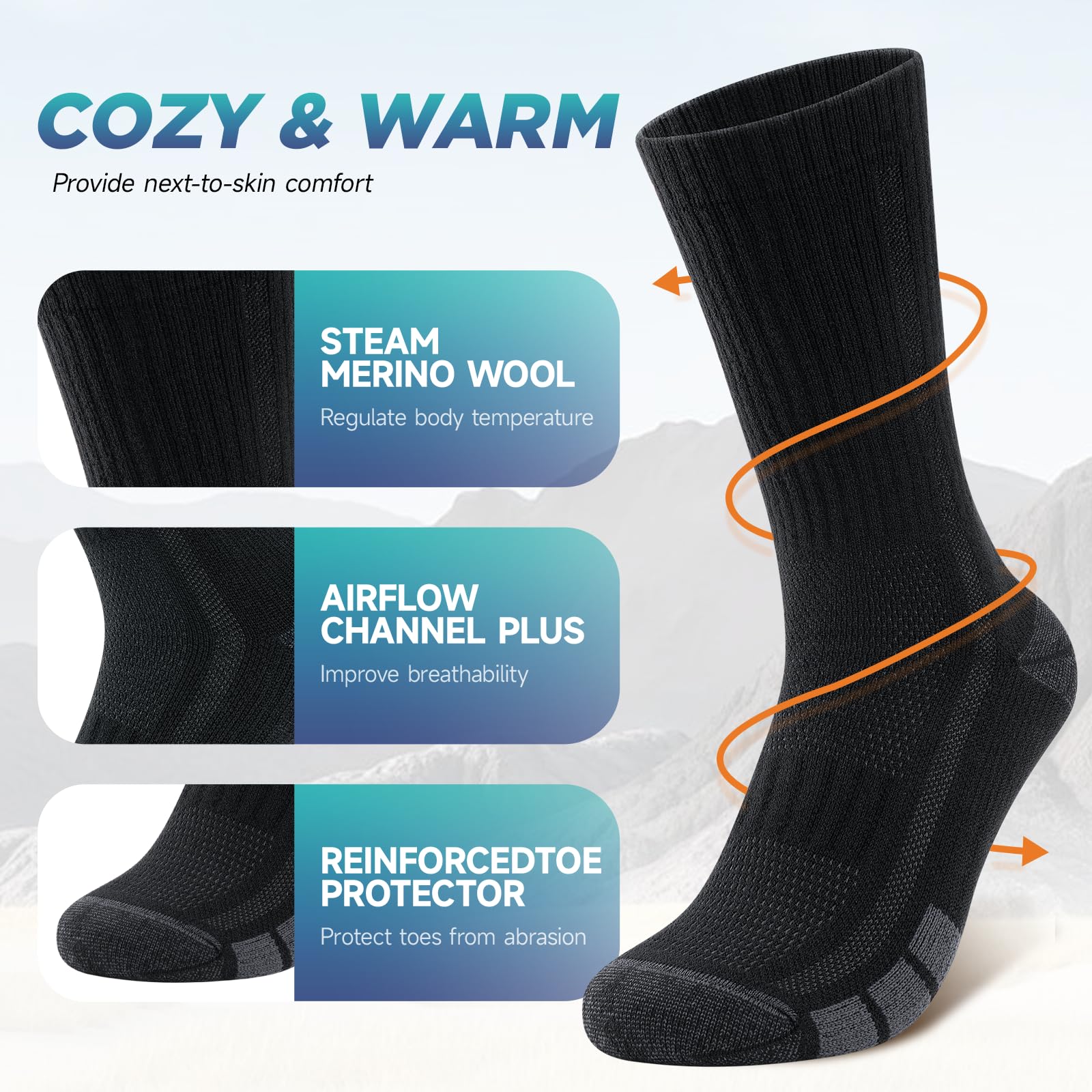 RUIXUE Chaussettes Homme Femme 43-46 39-42 35-38 47-50