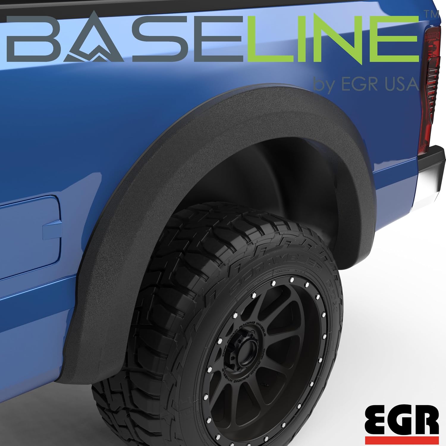 EGR BLF2042 Baseline Series Standard Style Fender Flares Compatible with Ford Super Duty F-250/F-350 Standard, Extended & Crew Cab (2017-2022) Single Rear Wheel Models only