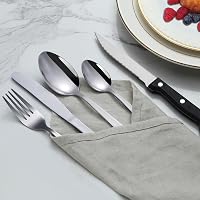 Pleafind 30 részes rozsdamentes evőeszköz készlet 6 személyre, steak késsel 3