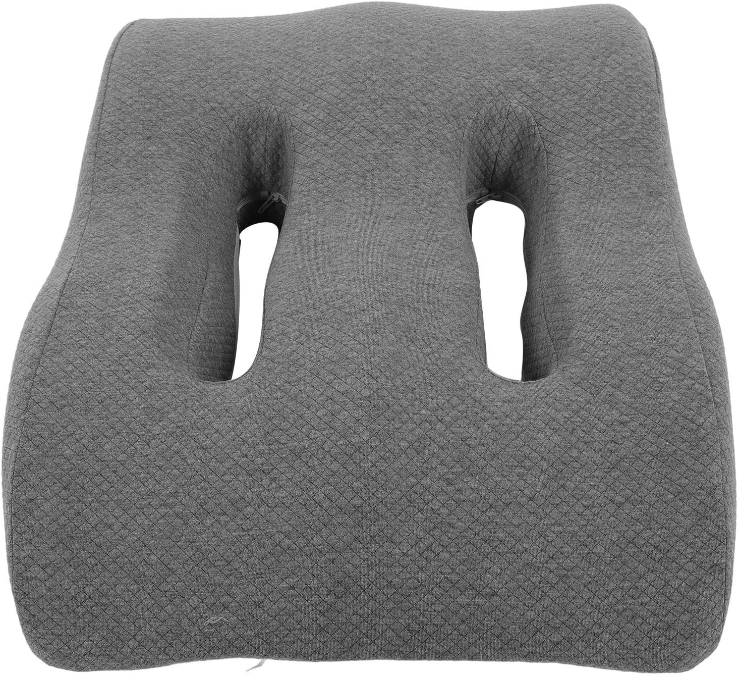 HURRISE Leg Pillow, M Shaped Double Curve Design Memory Foam Wedge Pillow with Removable Washable Cover, for Side Sleepers Leg Support and Post Surgery Recovery