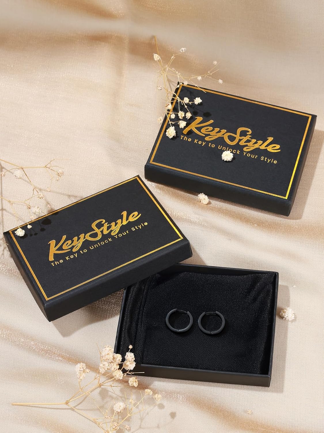 KeyStyle Small Hoop Earrings for Women,Hypoallergenic Stainless Steel Tiny Earrings,Gold/Silver/Black Non-Tarnish Cartilage Hoop Earring for Men,Lightweight Sleeper Earrings,7/8/9/10/12/14/16mm - Image 7