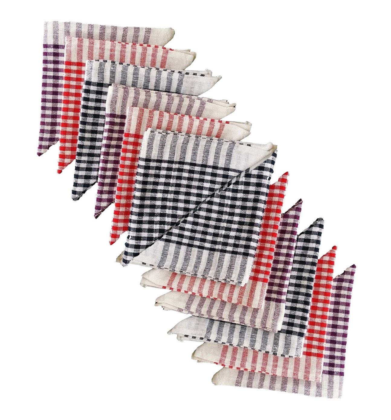 Greenpots Multipurpose Cleaning Cloth, Kitchen Napkin, Table Wipe (15x15 inch) - Pack of 12