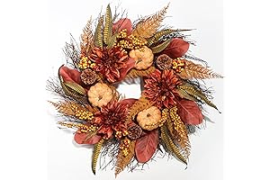 Outdoor Easter Door Wreath with Eggs, Bunnies, and Flowers