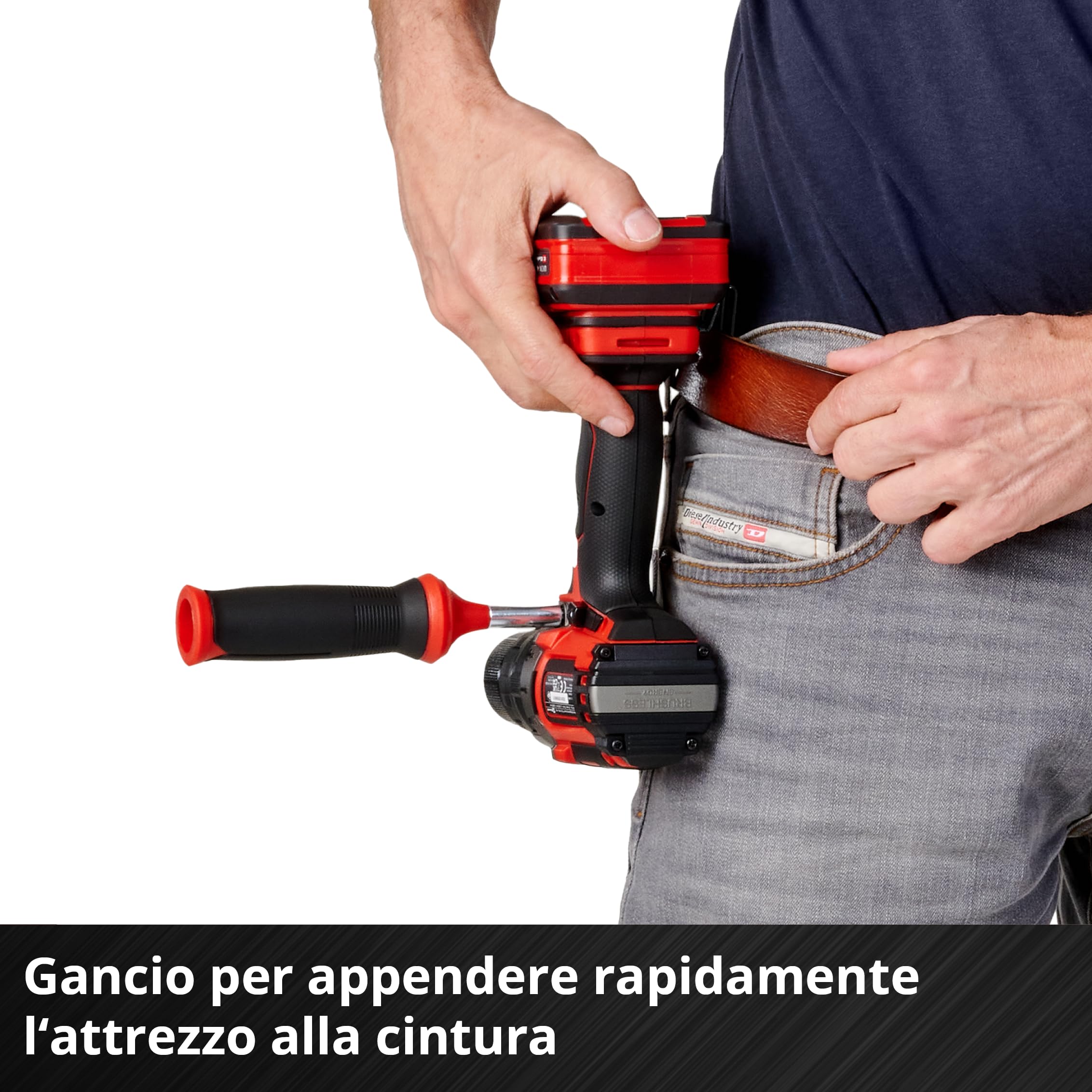 Einhell Professional Trapano a percussione a batteria TP-CD 18/60 Li-i BL Solo PXC (ioni di litio, 18 V, motore senza spazzole, 60 Nm, 32.000 colpi al minuto, senza batteria e caricabatteria)