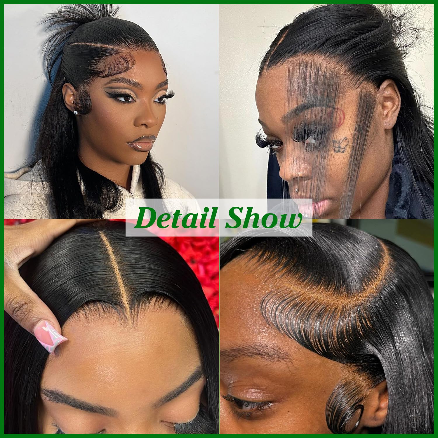 Straight Lace Front Wigs 220% Density 13x4 Pre Plucked with Baby Hair HD Lace Frontal Wigs Brazilian Virgin Human Hair Straight Wig for Black Women Natural Color 26 Inch