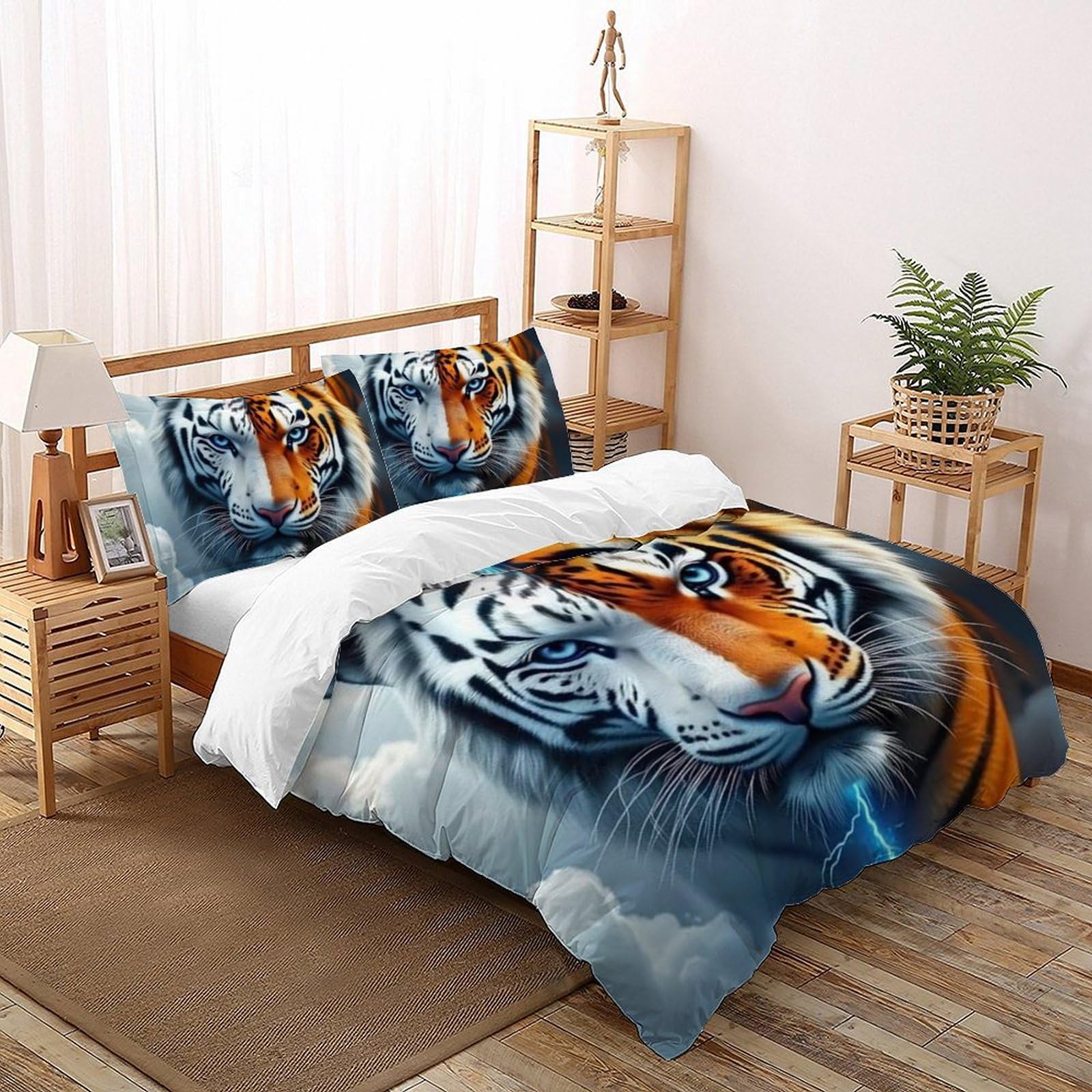 Housse de couette tigre imprimé 3D pour transformer la chambre de votre garçon en safari sauvage