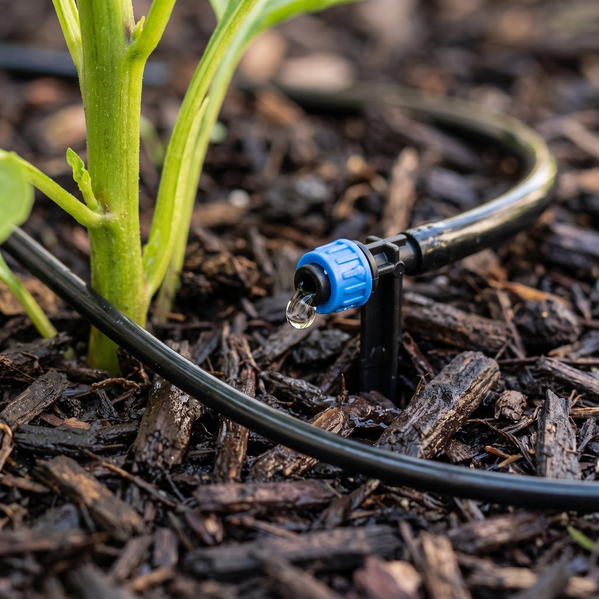 Kit irrigazione a goccia, irrigazione automatica con tubo irrigazione a goccia, impianto irrigazione giardino con regolazion
