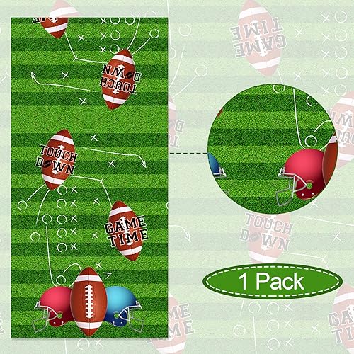 Miniatura 2 de Paready Paquete de 1 mantel de fútbol americano, mantel de pelota de rugby, mantel de fiesta de cumpleaños para rugby, día del juego, deportes,