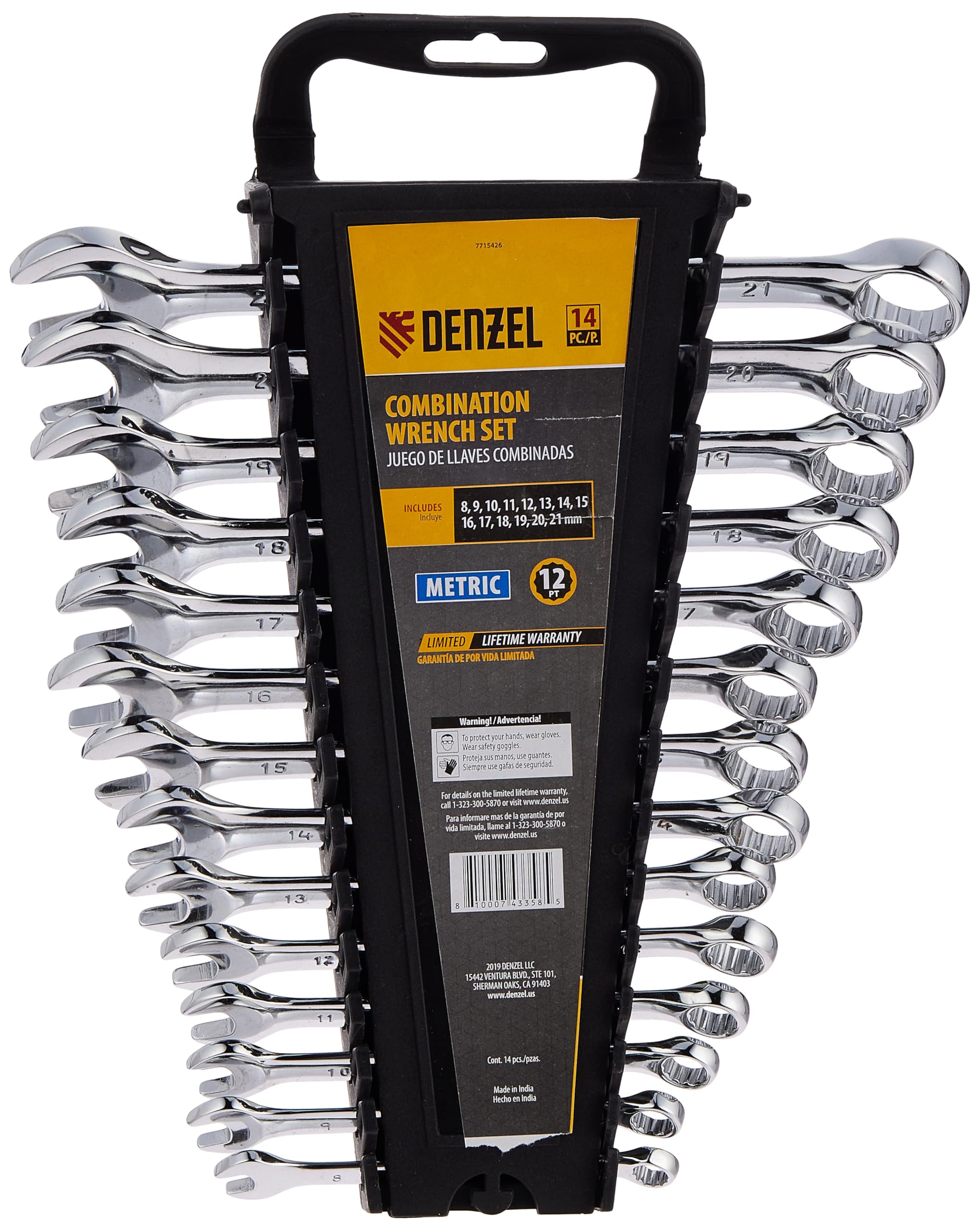 14-Pieces Metric Ratcheting Combination Wrench Set – Durable Hand Tools for Mechanics, Essential Tool Kit