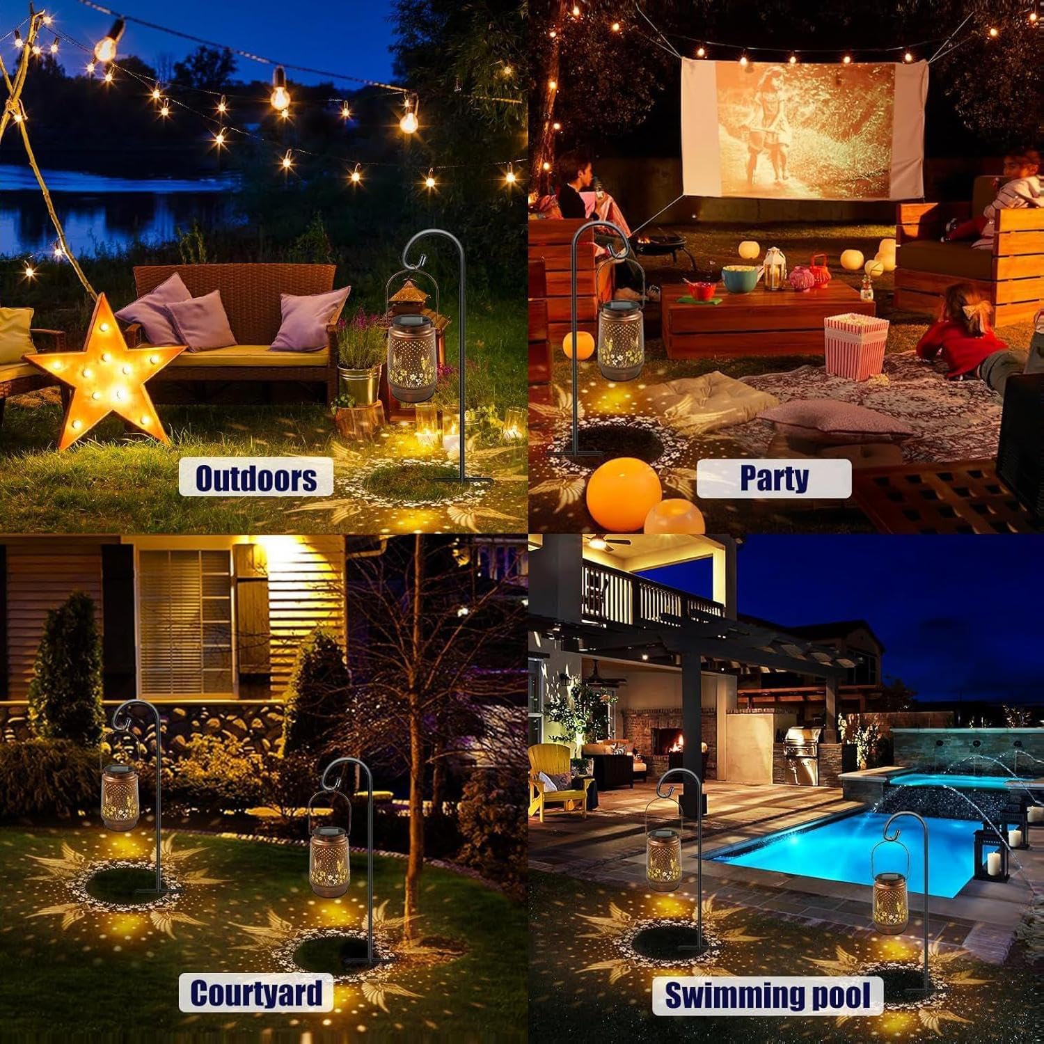 solarHummingbird Lanterns – Waterproof Solar's Landscape Lamp, Energy Efficient Solar's Lamp, Outdoor Solar-Powered Light with High-Efficiency Led | solarLanterns for Patios Gardens Outdoor Pathways