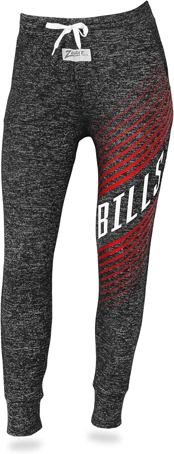 Zubaz NFL Womens Dark Heather Grey Joggers - Team Options