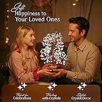 Vista 5 de Árbol de piedras preciosas de cuarzo transparente, árbol de la vida de cristal, cristales curativos y piedras, árbol de cristal para energía